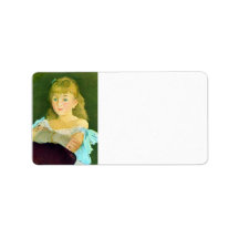 Portrait of Lina Campineanu by Edouard Manet Custom Address Labels