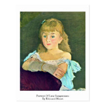 Portrait Of Lina Campineanu By Edouard Manet Post Cards