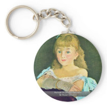 Portrait Of Lina Câmpineanu By Manet Edouard Key Chains