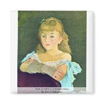 Portrait Of Lina Câmpineanu By Manet Edouard Refrigerator Magnet