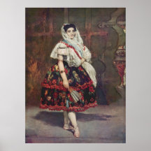 Portrait of Lola de Valence by Edouard Manet Posters