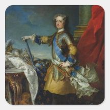 Portrait of Louis XV  King of France, c.1727 Stickers