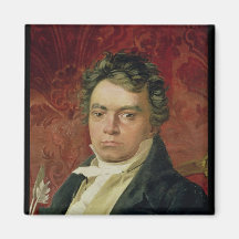 Portrait of Ludwig Van Beethoven Fridge Magnets