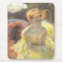 Portrait of Lydia at the Opera by Mary Cassatt Mousepad