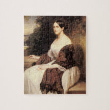 portrait of madame ackerman the wife of the chief jigsaw puzzles