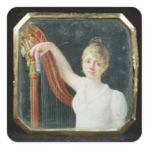 Portrait of Madame Beaumont Square Stickers