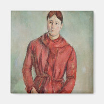 Portrait of Madame Cezanne Fridge Magnet