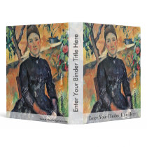 Portrait Of Madame Cezanne In The Greenhouse 3 Ring Binder