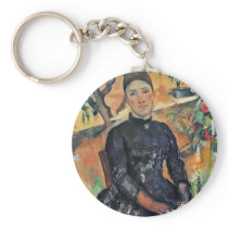 Portrait Of Madame Cezanne In The Greenhouse Key Chain