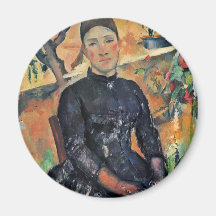 Portrait Of Madame Cezanne In The Greenhouse Refrigerator Magnets
