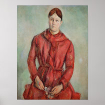 Portrait of Madame Cezanne Print