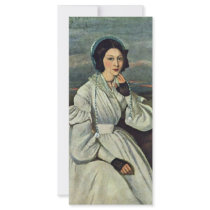 Portrait Of Madame Charmois By Corot Jean-Baptiste Custom Rack Card