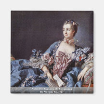 Portrait Of Madame De Pompadour Fridge Magnet
