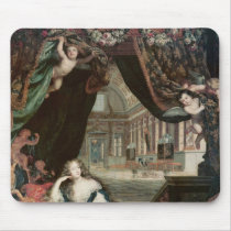 Portrait of Madame de reclining in front Mousepads