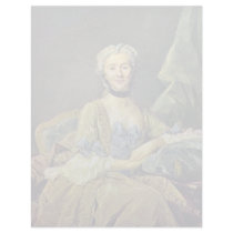 Portrait Of Madame De Sorquainville By Perronneau Custom Letterhead