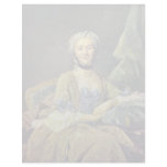 Portrait Of Madame De Sorquainville By Perronneau Custom Letterhead