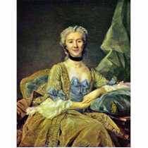 Portrait Of Madame De Sorquainville By Perronneau Acrylic Cut Out