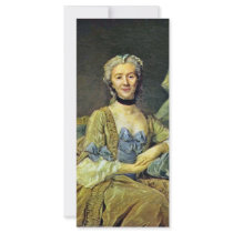 Portrait Of Madame De Sorquainville By Perronneau Rack Card Template