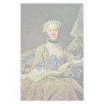 Portrait Of Madame De Sorquainville By Perronneau Custom Stationery