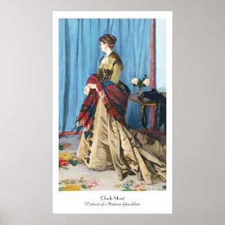 Portrait of Madame Gaudibert Claude Monet Poster