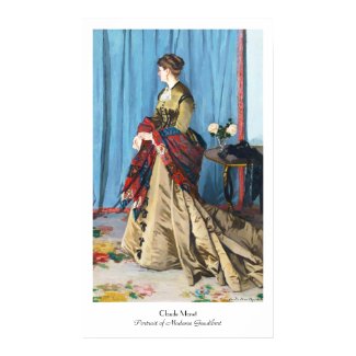 Portrait of Madame Gaudibert Claude Monet Poster