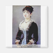 Portrait Of Madame Michel-Levy By Manet Edouard Fridge Magnets