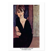 Portrait Of Madame Reynouard By Modigliani Amedeo Post Cards