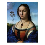 Portrait of Maddalena Doni by Raphael or Raffaello Post Card