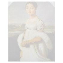 Portrait Of Mademoiselle Riviere By Ingres Jean Au Customized Letterhead