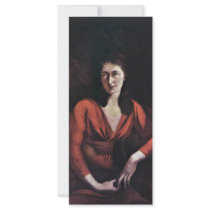 Portrait Of Magdalena Hess Of Zurich By Johann Hei Customized Rack Card