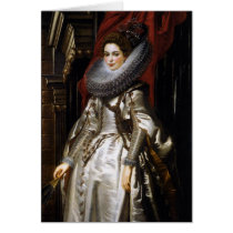 Portrait of Marchesa Brigida Spinola Doria Greeting Card