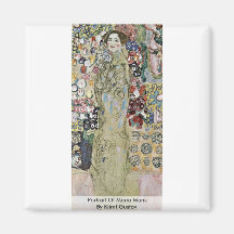 Portrait Of Maria Munk By Klimt Gustav Magnets