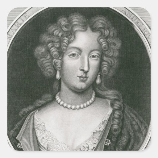 Portrait of Marie Angelique de Scoraille Square Sticker