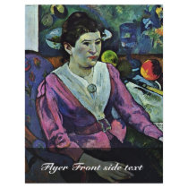 Portrait Of Marie Derrien Lagadu By Gauguin Paul Flyers