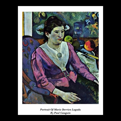 Portrait Of Marie Derrien Lagadu By Paul Gauguin Posters
