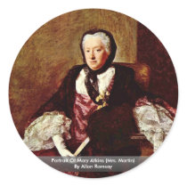 Portrait Of Mary Atkins (Mrs. Martin) Round Stickers