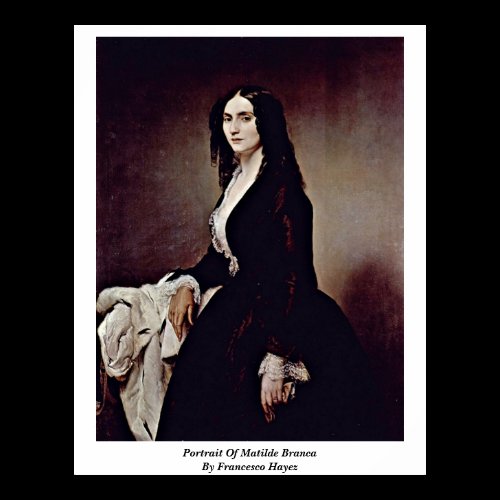 Portrait Of Matilde Branca By Francesco Hayez Print