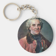Portrait Of Maurice Comte De Saxe, Marshal Of Fran Keychains