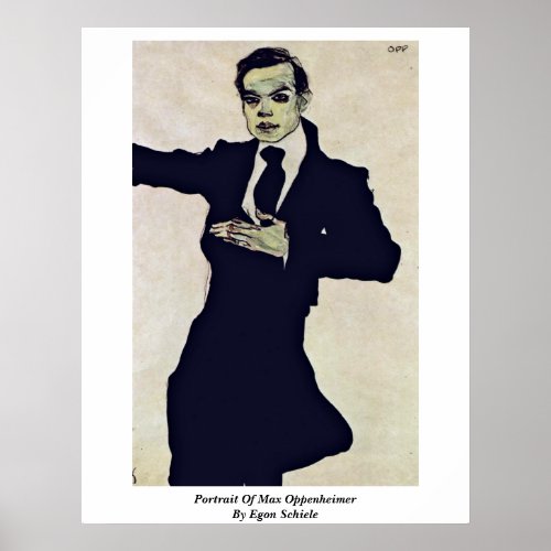 Portrait Of Max Oppenheimer By Egon Schiele Posters