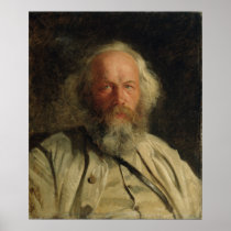 Portrait of Mikhail Alexandrovich Bakunin  1871 Posters