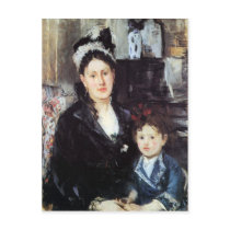 Portrait of Mme Boursier and Daughter by Morisot Post Cards