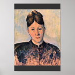 Portrait Of Mme Cézanne By Paul Cézanne Poster