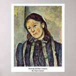 Portrait Of Mme Cezanne By Paul Cezanne Posters