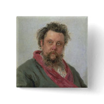 Portrait of Modest Petrovich Moussorgsky  1881 Button