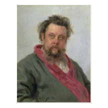 Portrait of Modest Petrovich Moussorgsky  1881 Post Cards