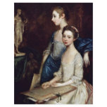 Portrait Of Molly And Peggy With Drawing Supplies Letterhead Design
