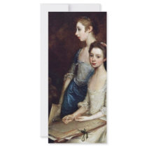 Portrait Of Molly And Peggy With Drawing Supplies Rack Card