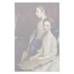 Portrait Of Molly And Peggy With Drawing Supplies Customized Stationery