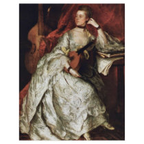 Portrait Of Mrs. Philip Thickness By Gainsborough Full Color Flyer