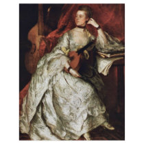 Portrait Of Mrs. Philip Thickness By Gainsborough Custom Letterhead